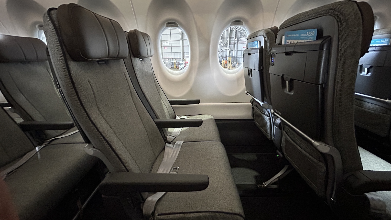 Qantaslink A220 Economy Class Fabric Seats Side View 2 Seats Point Hacks by Daniel Sciberras