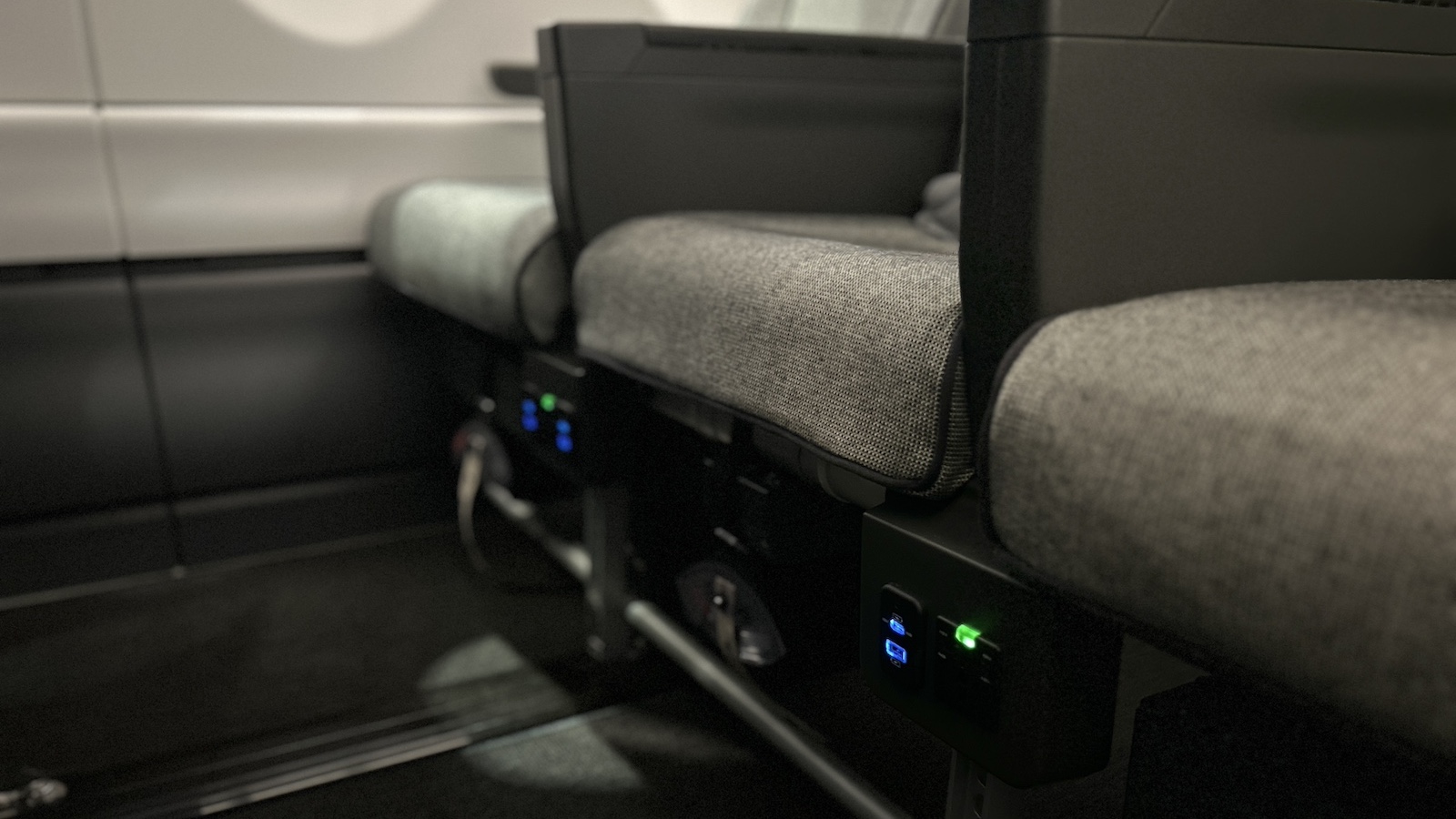 Qantaslink A220 Economy Class Seats USB Chargers Point Hacks by Daniel Sciberras