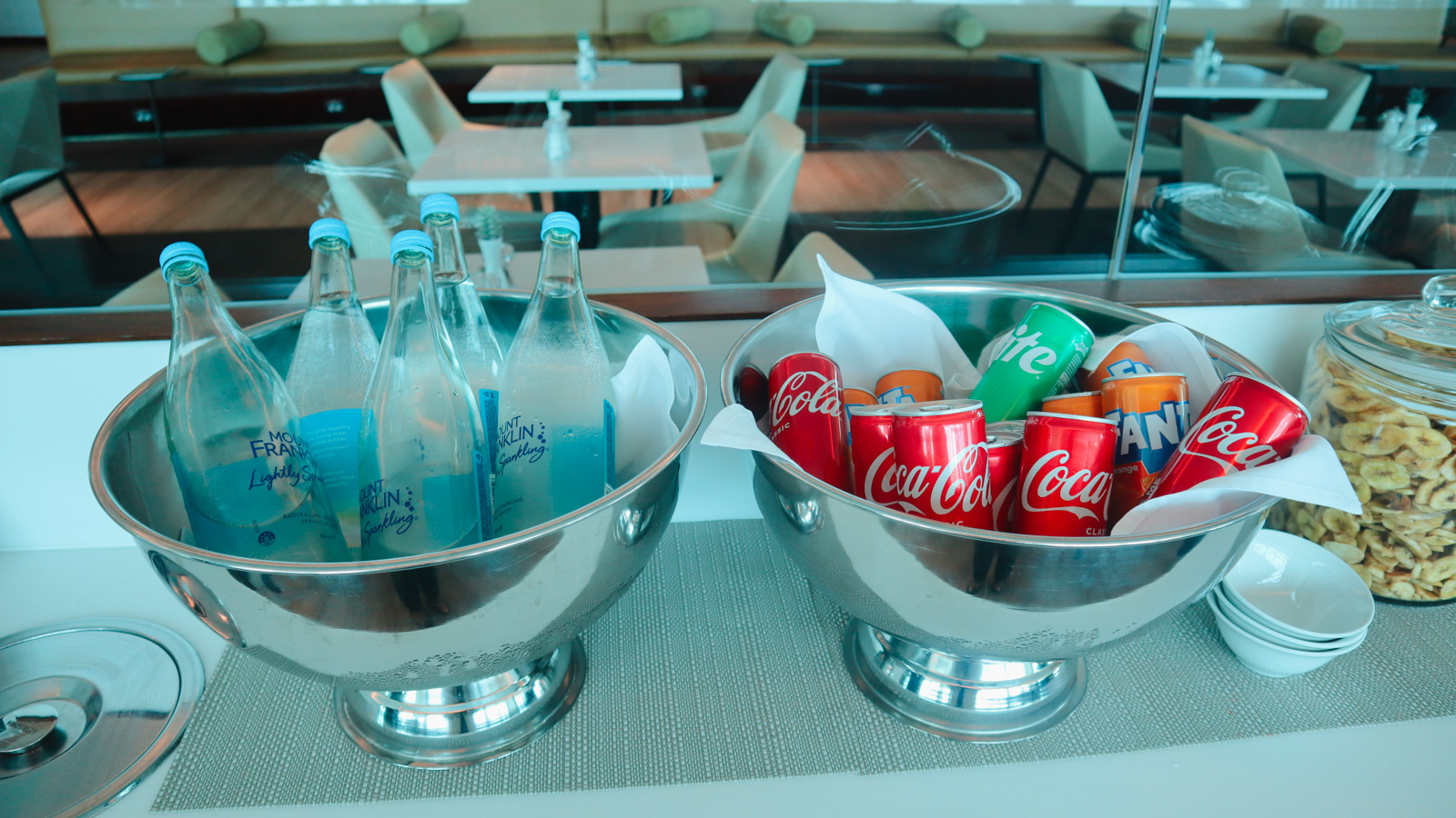 Water and soft drinks in The House Lounge