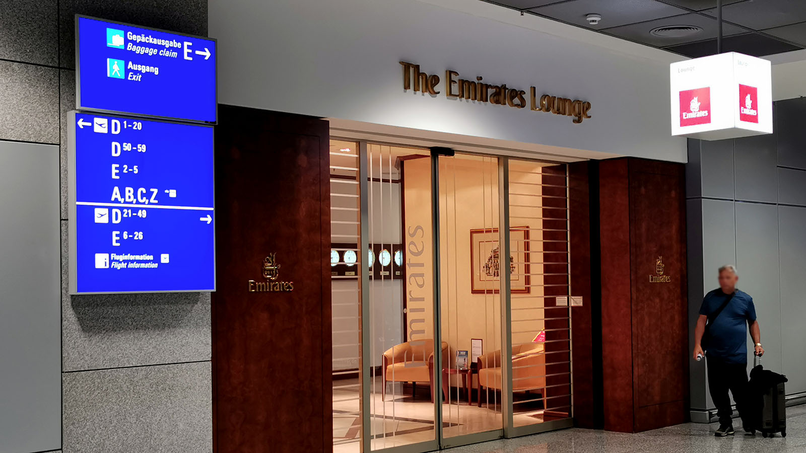 Exterior of the Emirates Lounge, Frankfurt