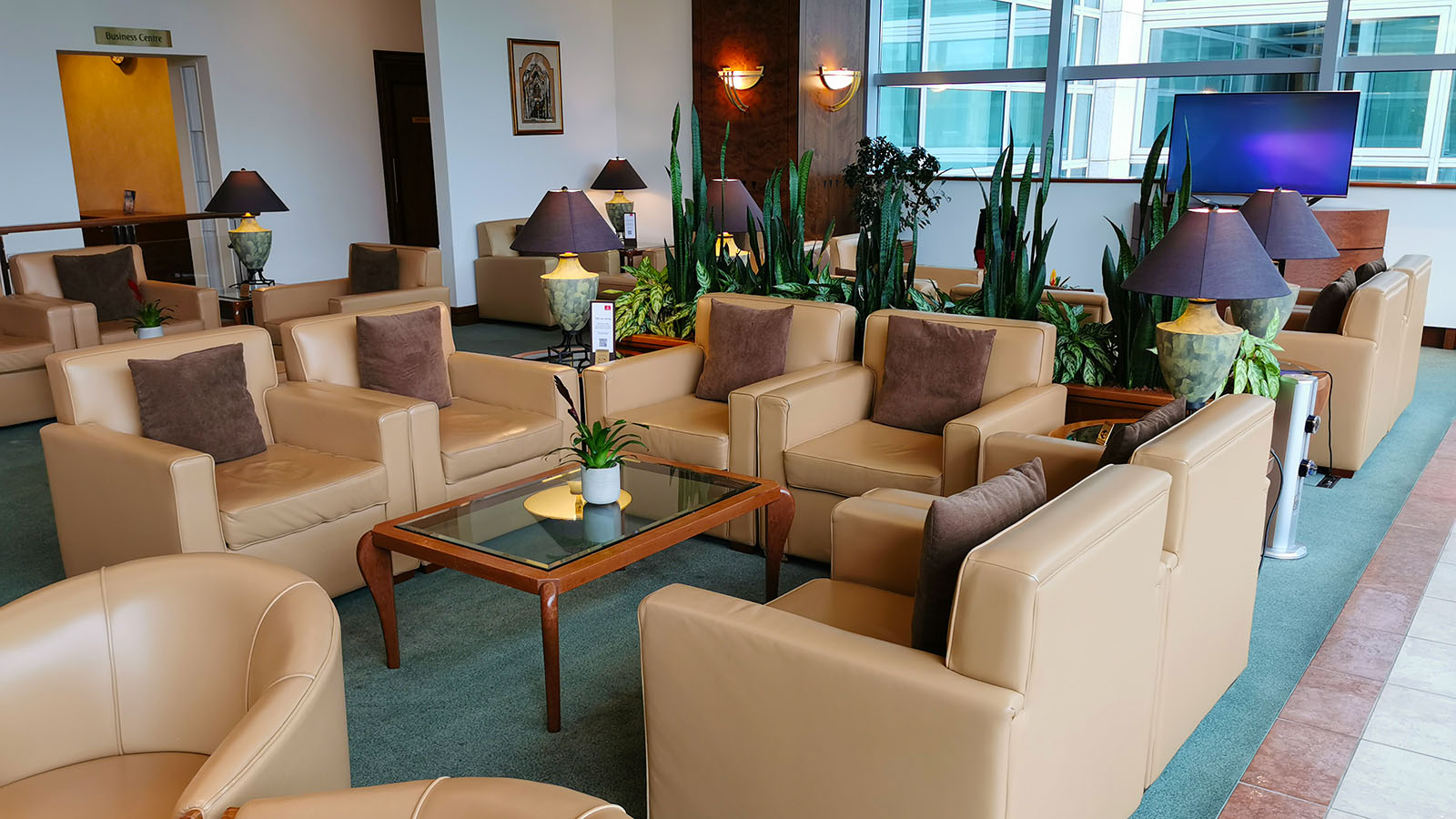 Collective seats in the Emirates Lounge, Frankfurt