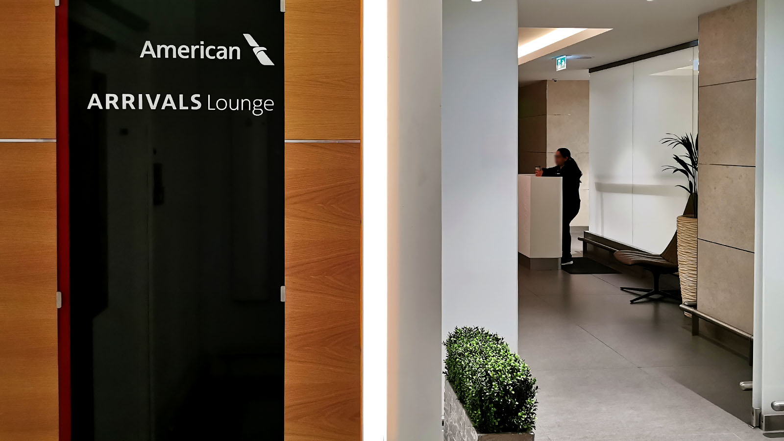 Exterior of the American Airlines Arrivals Lounge at London Heathrow