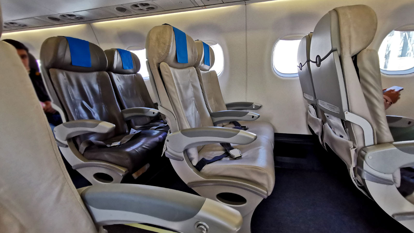 Cabin in LOT Polish Airlines Embraer E195 Economy Class
