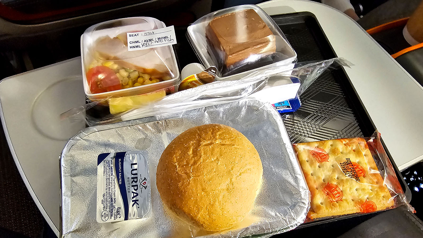 Meal in Singapore Airlines Airbus A380 Premium Economy