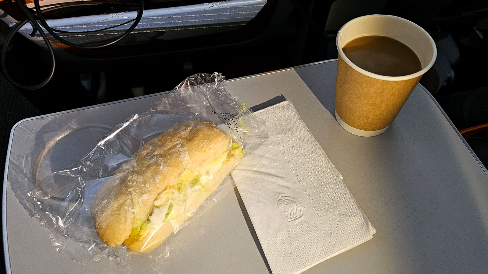 Snack in Singapore Airlines Airbus A380 Premium Economy