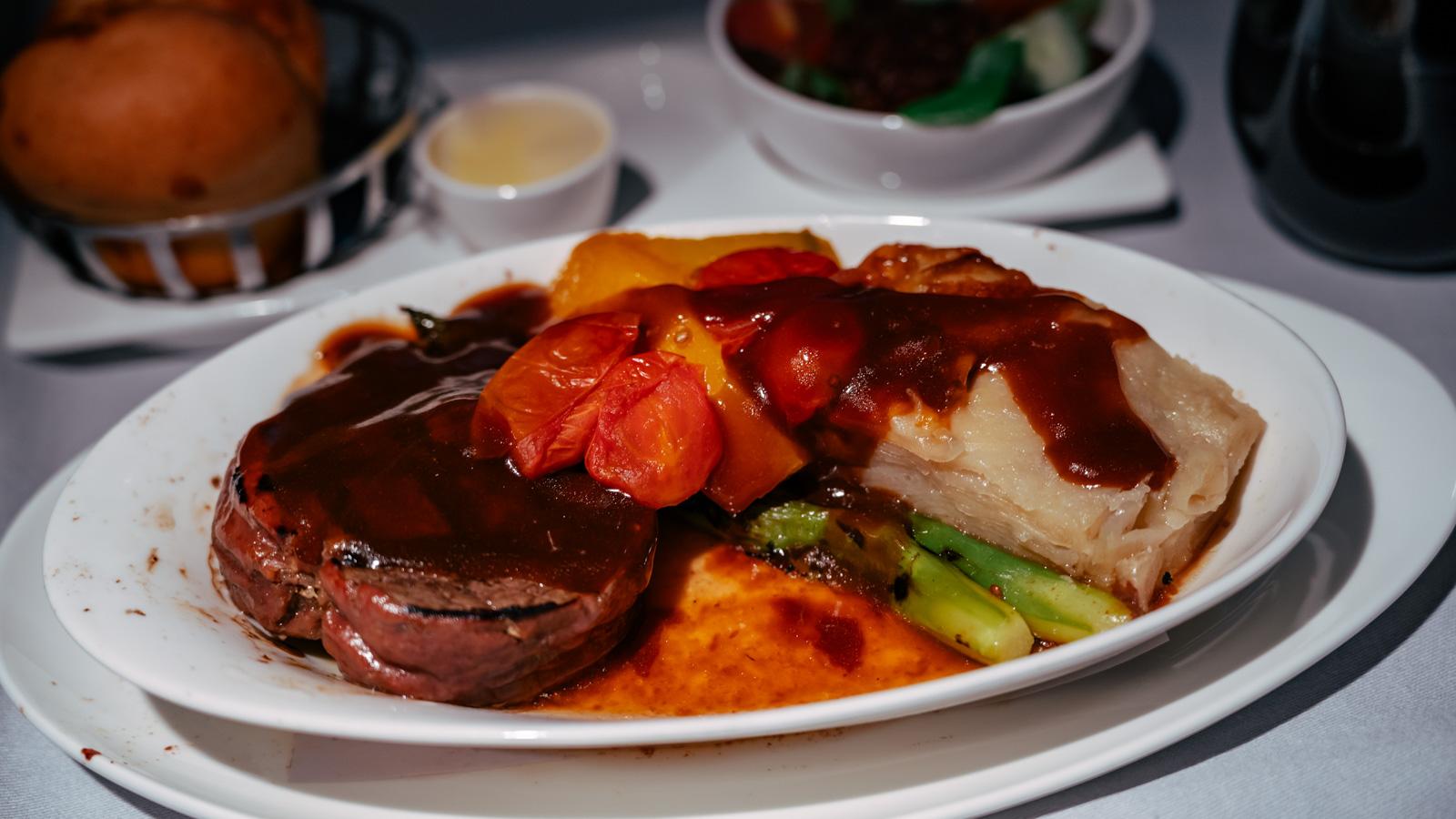 British Airways Club Suites steak