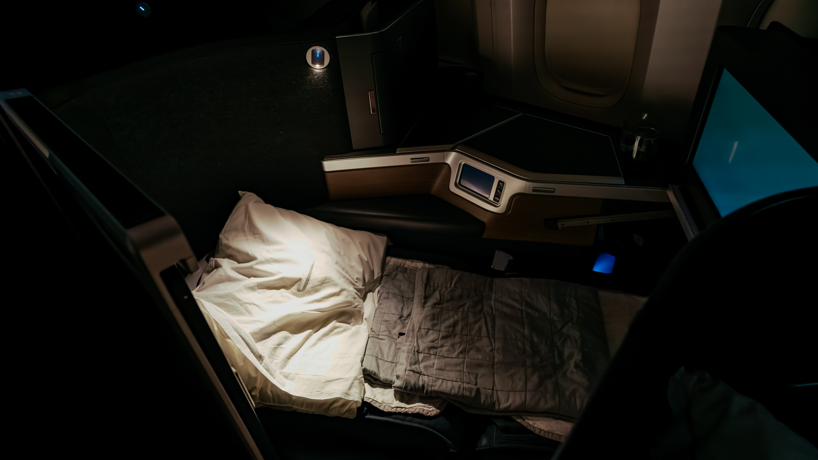British Airways Club Suites bed