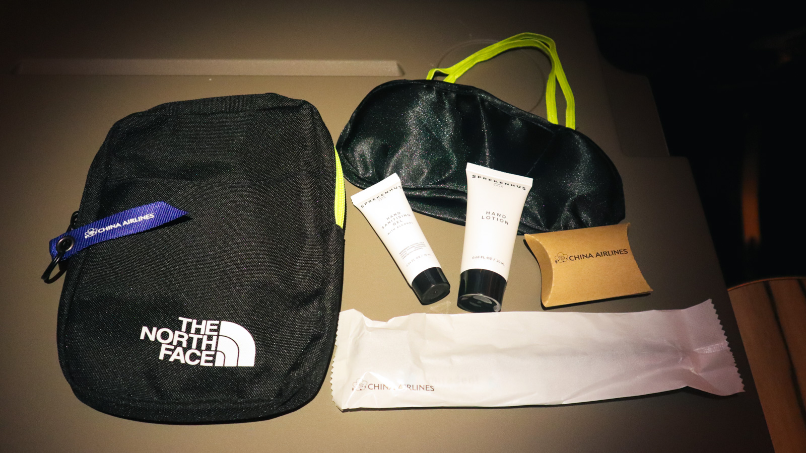 The North Face amenity kit contents