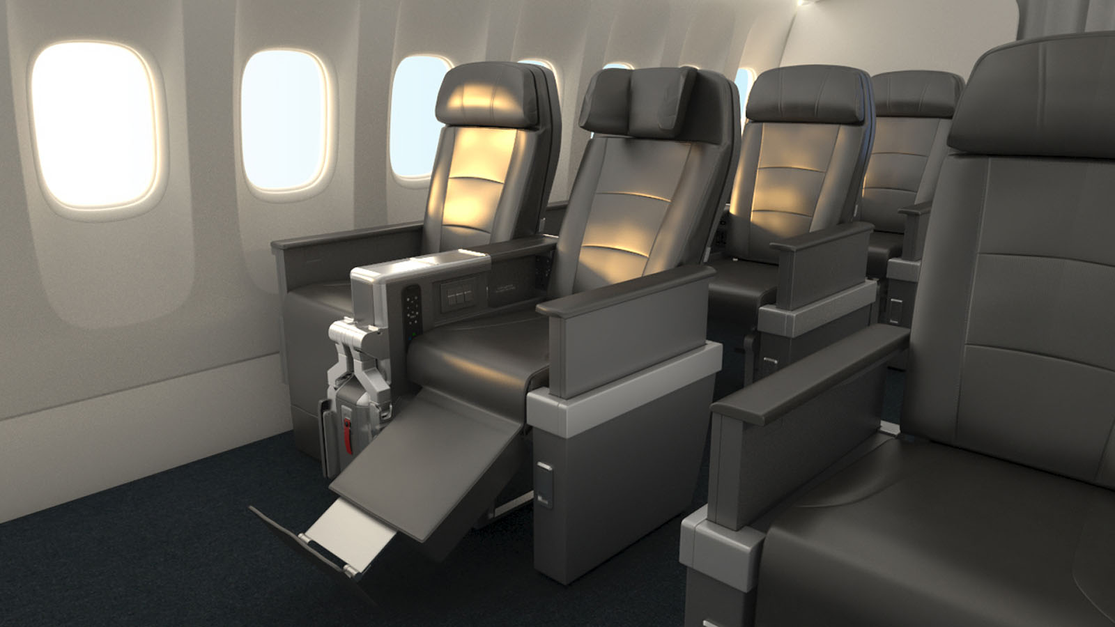 Chair in American Airlines Premium Economy