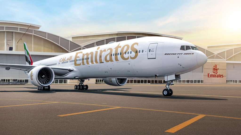 Emirates Boeing 777 in new livery