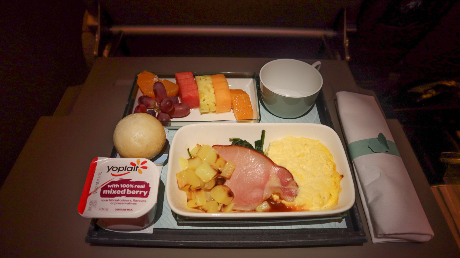 Breakfast on China Airlines from Melbourne to Taipei