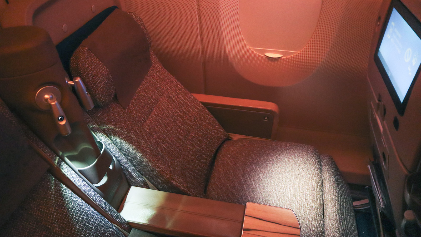 Reclining seat on China Airlines A350 Premium Economy