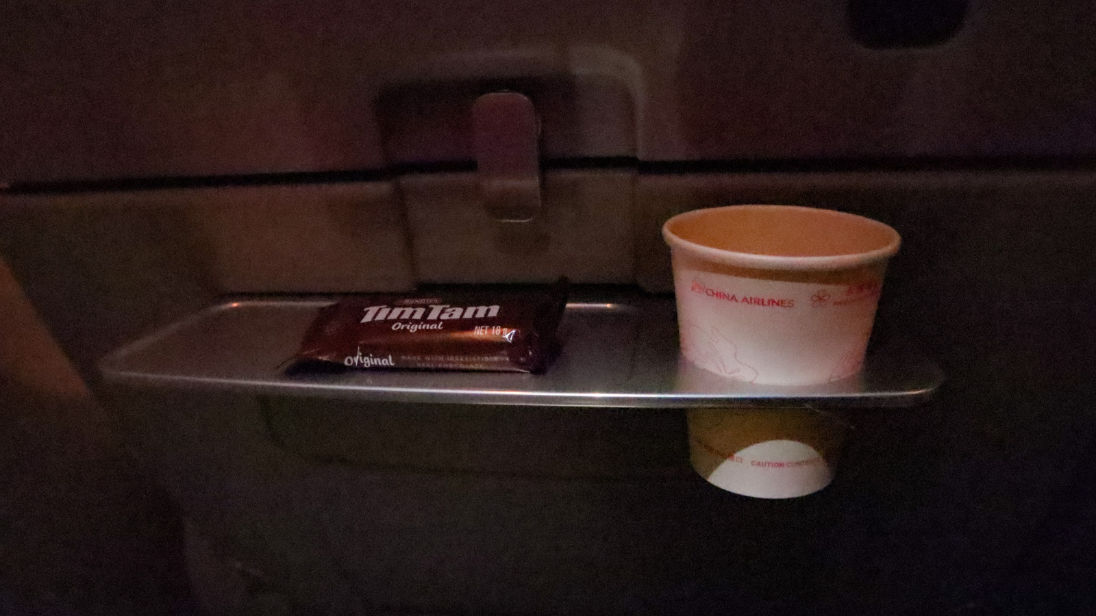 Small tray on China Airlines Premium Economy