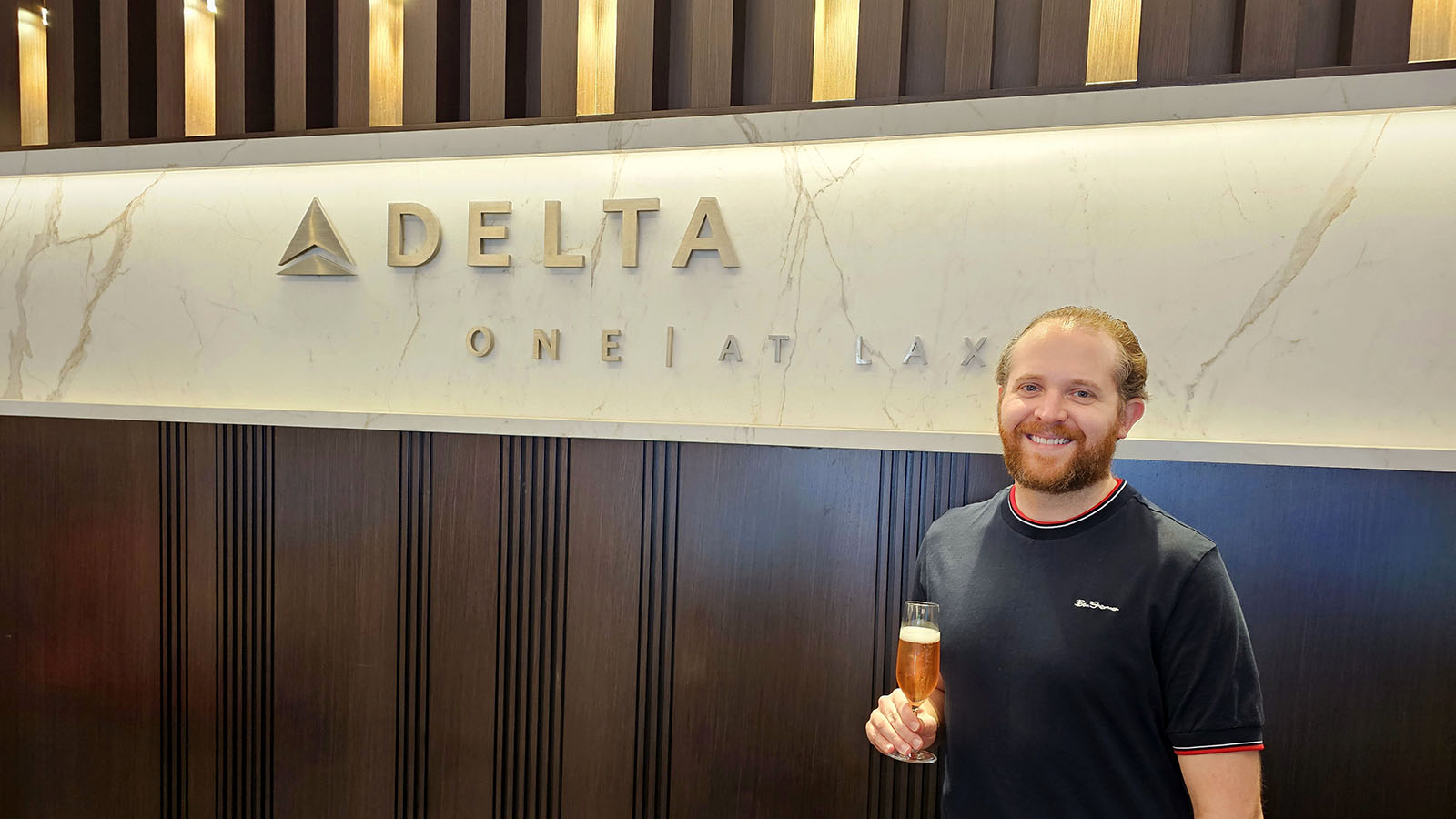 Bubbles for Delta One passengers at LAX