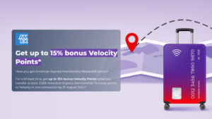 Transfer your Amex points to Velocity for a 10-15% bonus