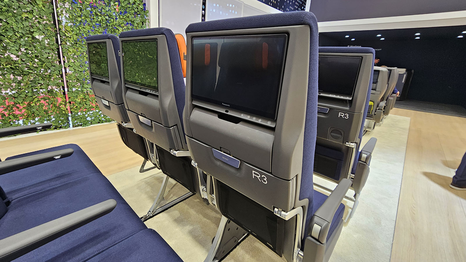 TV monitor in Qantas' Project Sunrise Economy seat