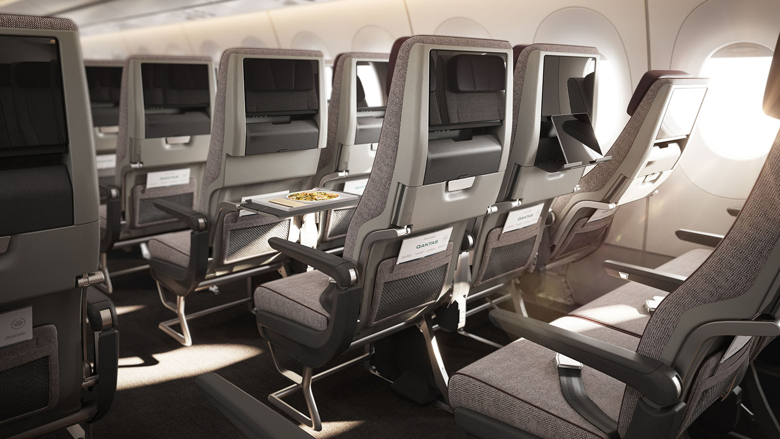Looking forward in Qantas' Project Sunrise Economy seat