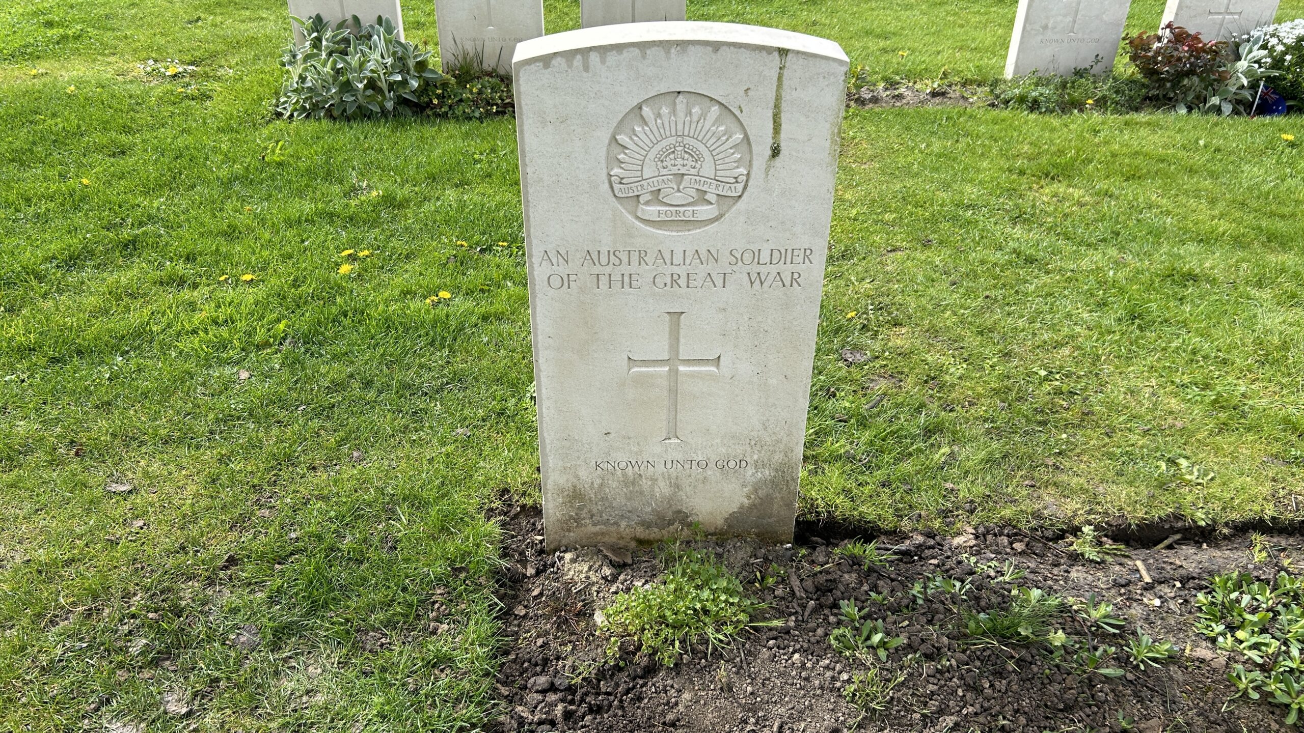 Tyne Cot Cemetery Unnamed Soldier Headstone Point Hacks by Daniel Sciberras