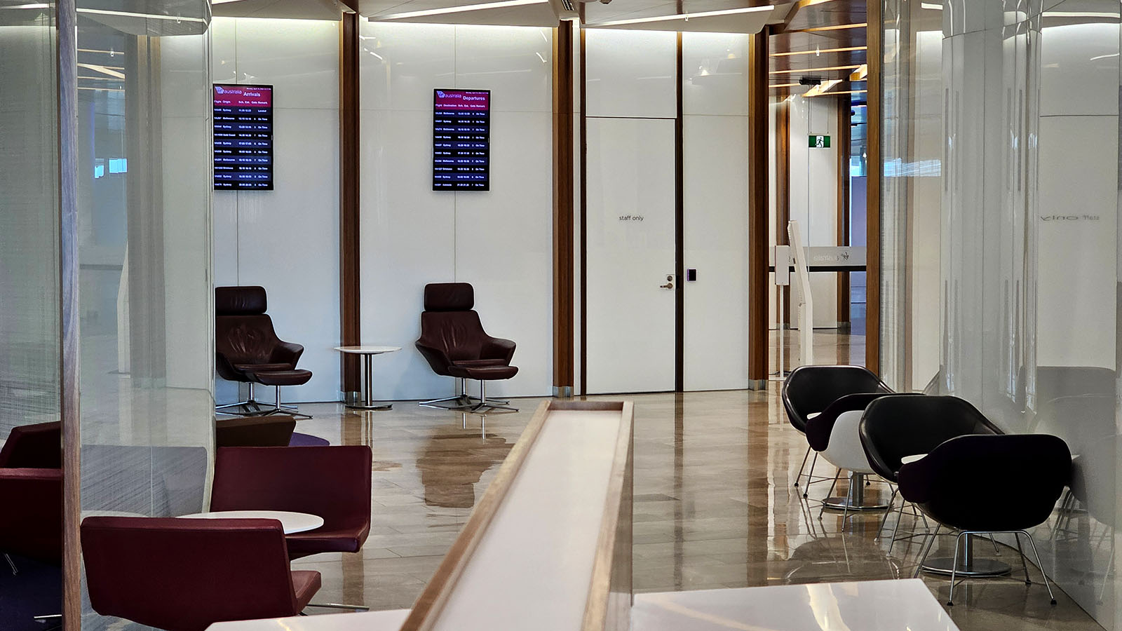 Seating in the Virgin Australia Lounge, Canberra