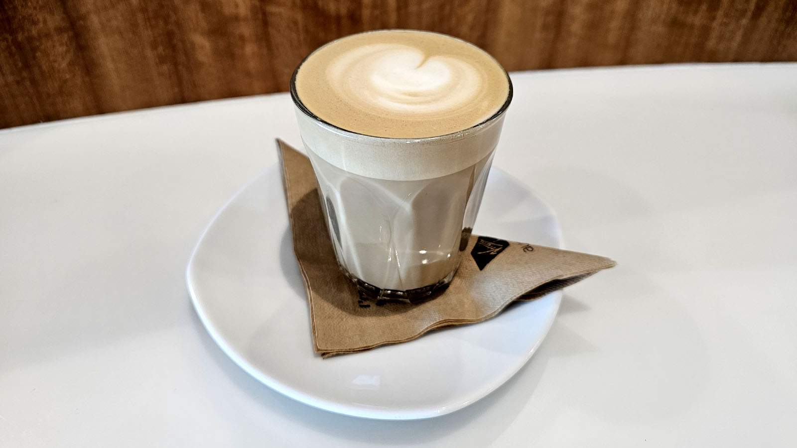 Barista-made coffee in the Virgin Australia Lounge, Canberra