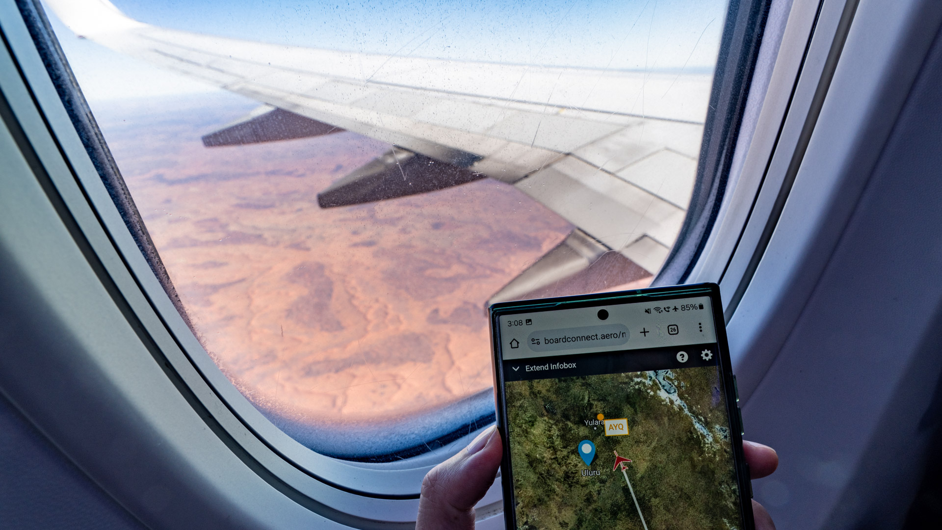 Virgin Australia Uluru approach