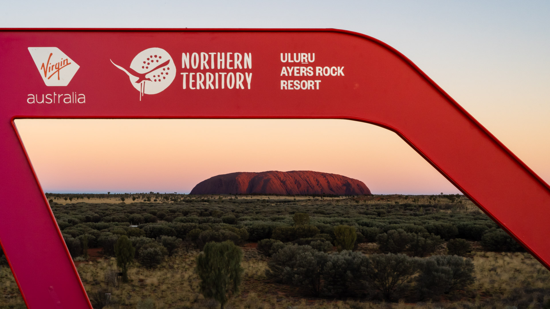 Virgin Australia Uluru signage