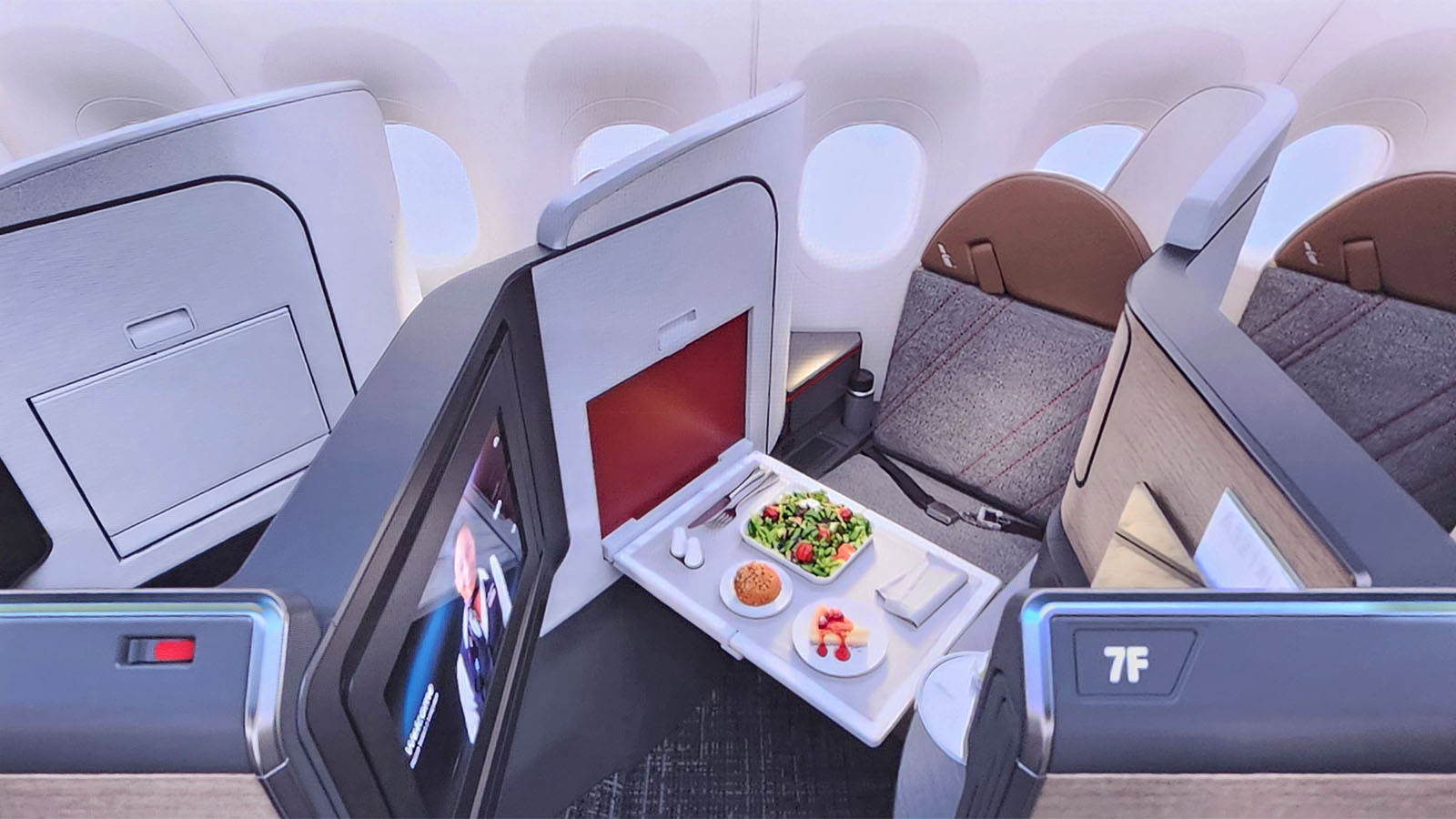 Chairs in the Flagship cabin on AA's Airbus A321XLR