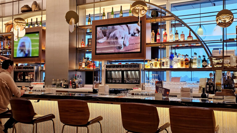 Bar in Delta's T3 Sky Club in Los Angeles