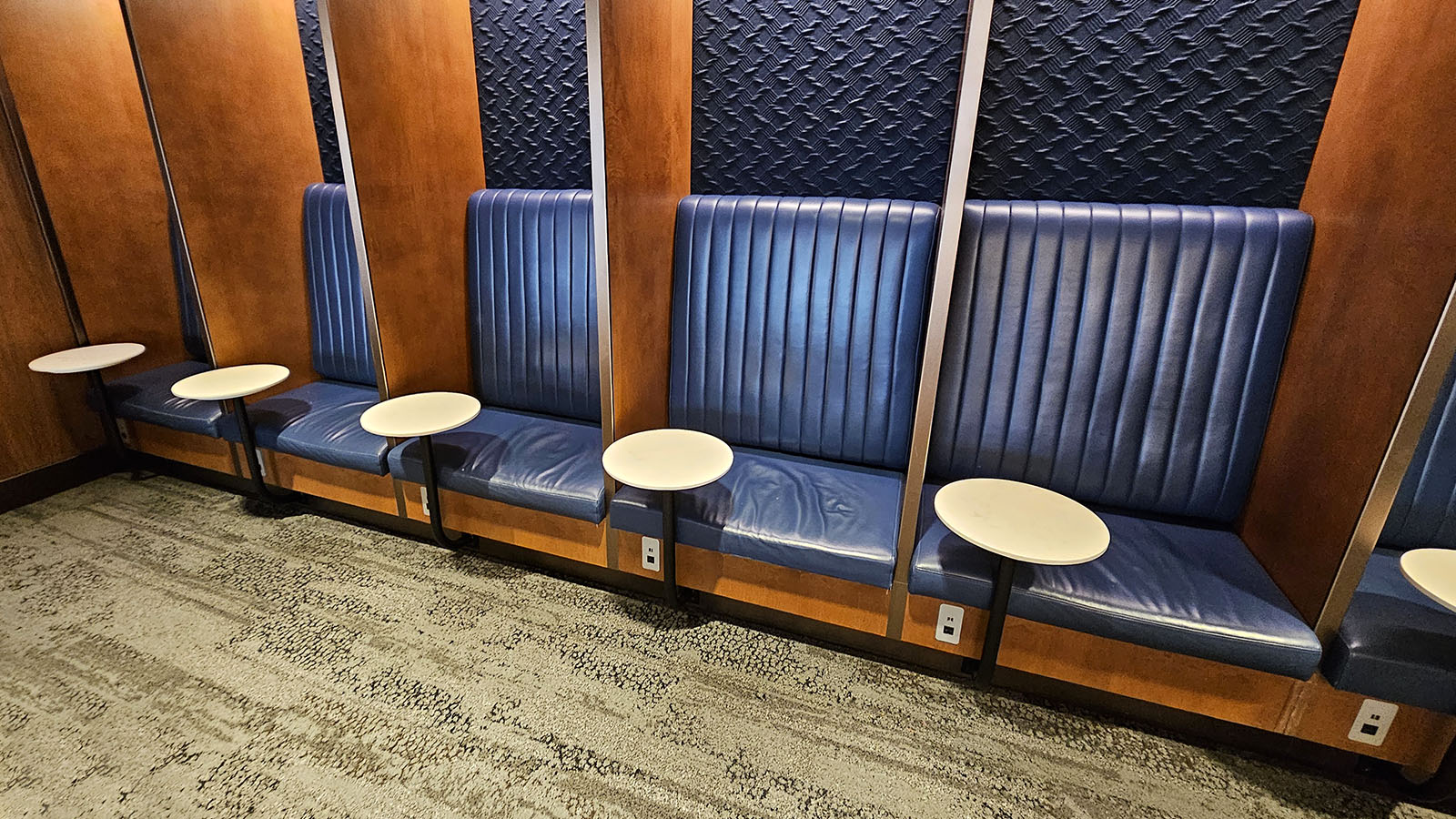 Personal seating in the Delta Sky Club, LAX T3