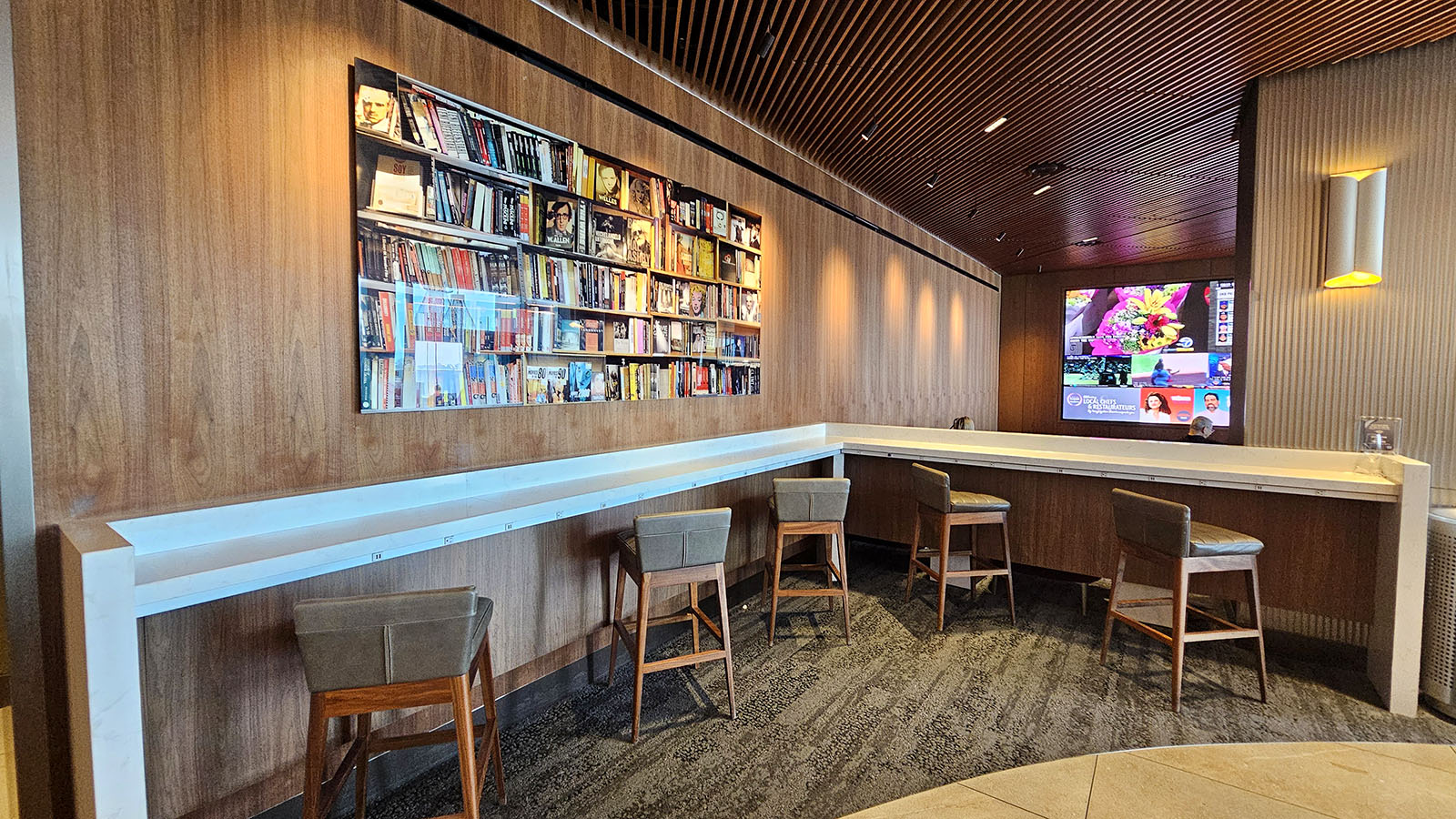 Workspace in the Delta Sky Club, LAX T3