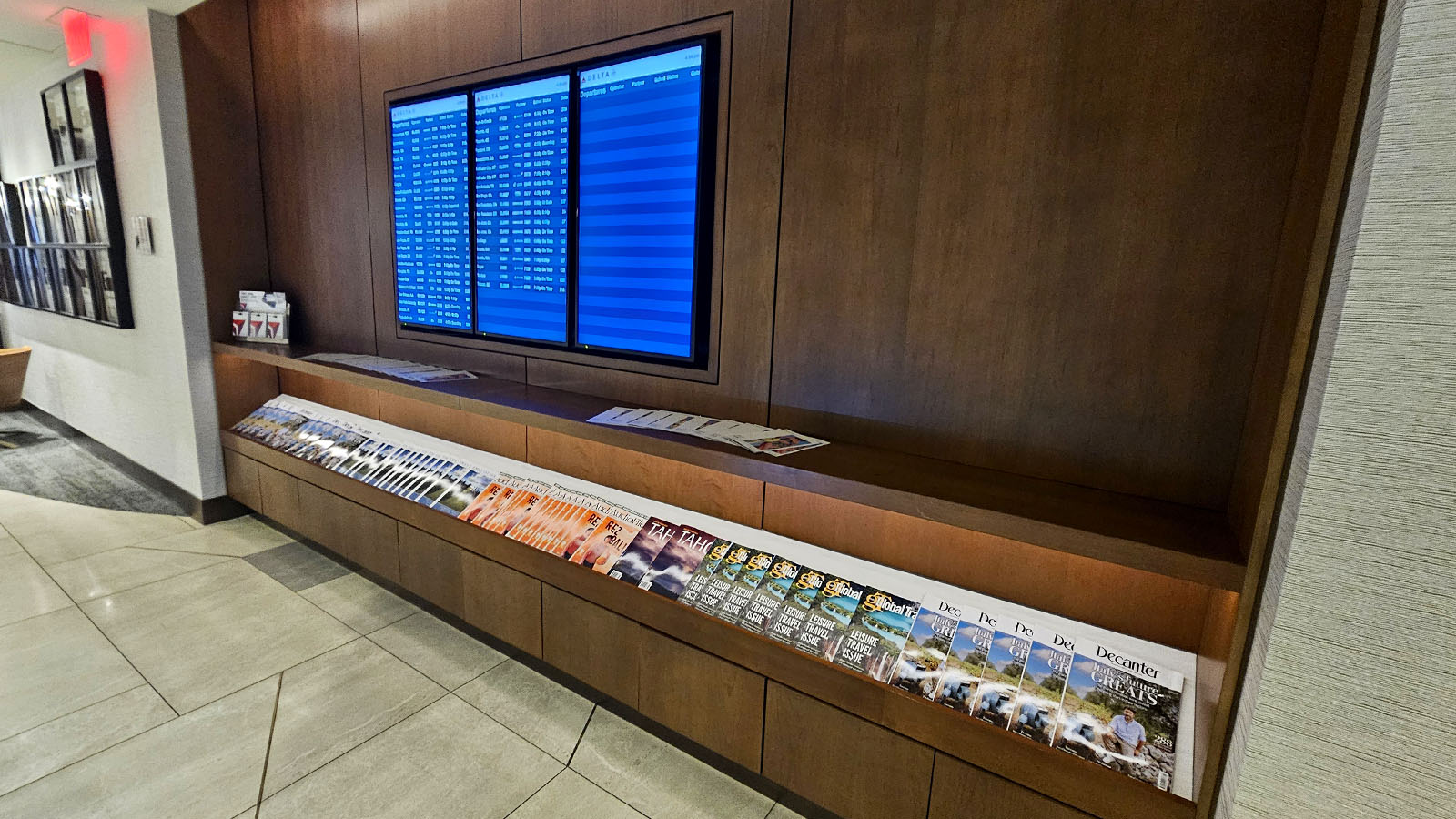 Magazines at the Delta Sky Club, LAX T3