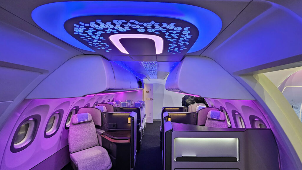 Mock-up of the single-aisle Airbus A321XLR