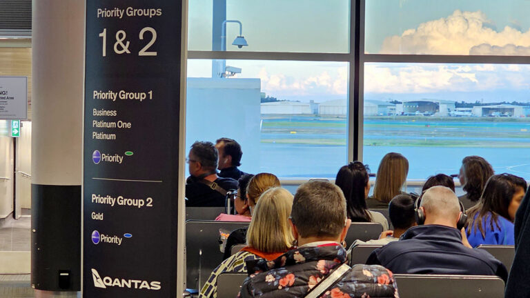 Qantas group and priority boarding