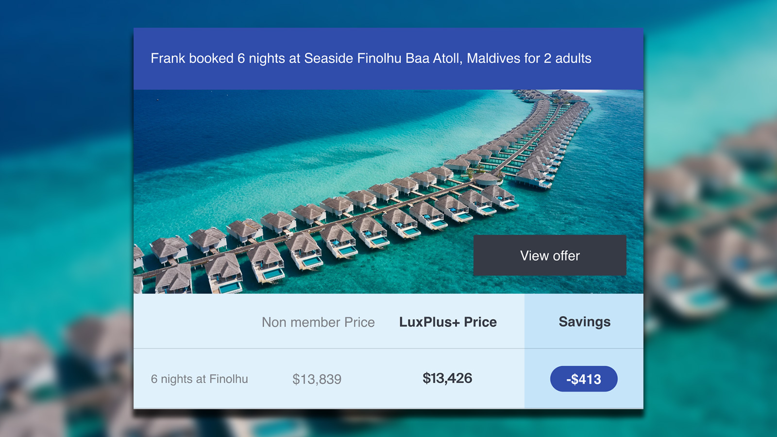 LuxPlus travel offer 2