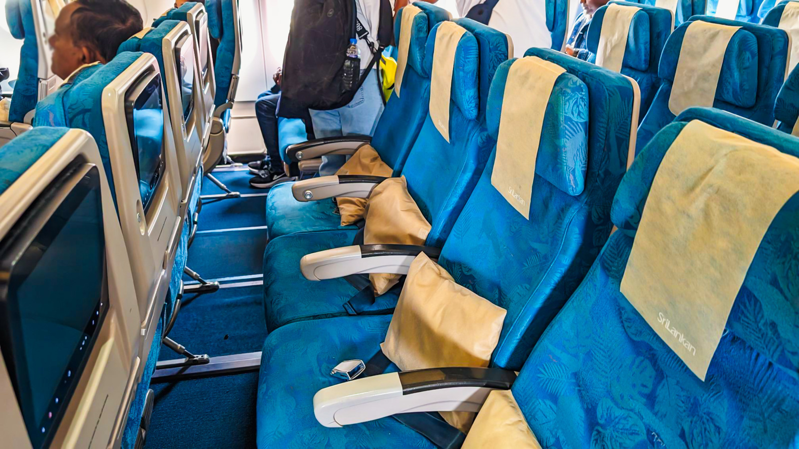 Economy cabin on SriLankan Airlines Airbus A330-200