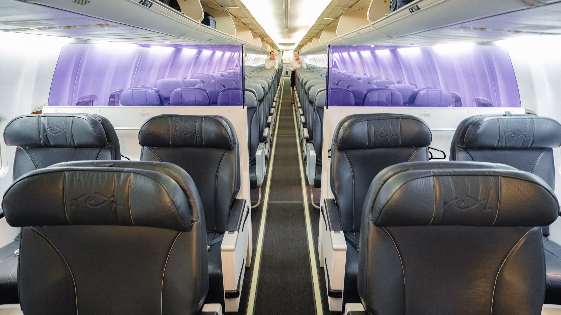 Rex Melbourne-Perth Business Class seating