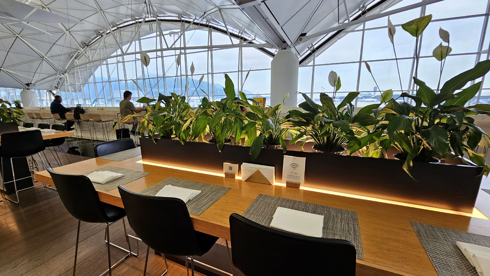 Coffee area in Cathay Pacific's The Wing First Class