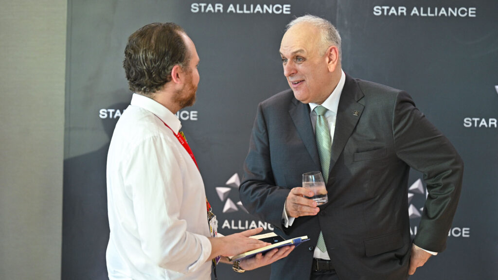Chris Chamberlin with Star Alliance CEO Theo Panagiotoulias
