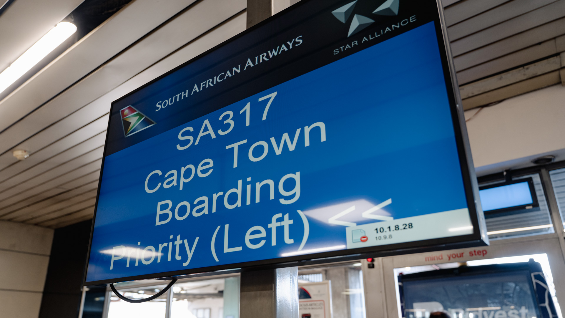 South African Airways bus gate