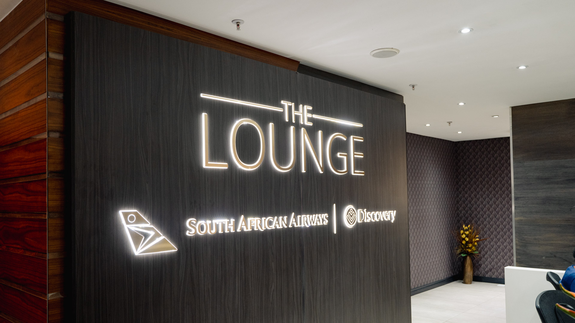 South African Airways domestic lounge.