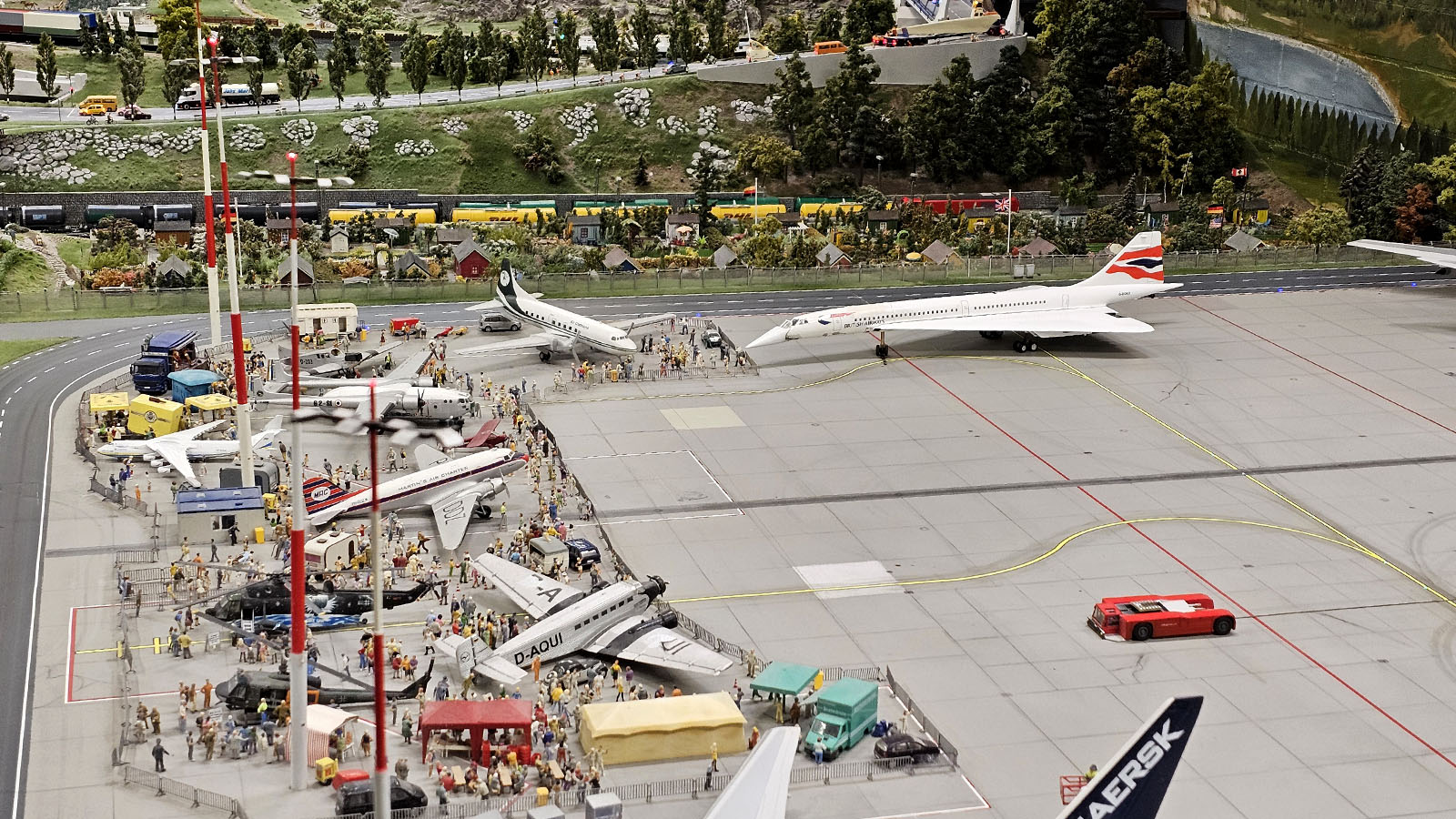 Plane at miniature airport