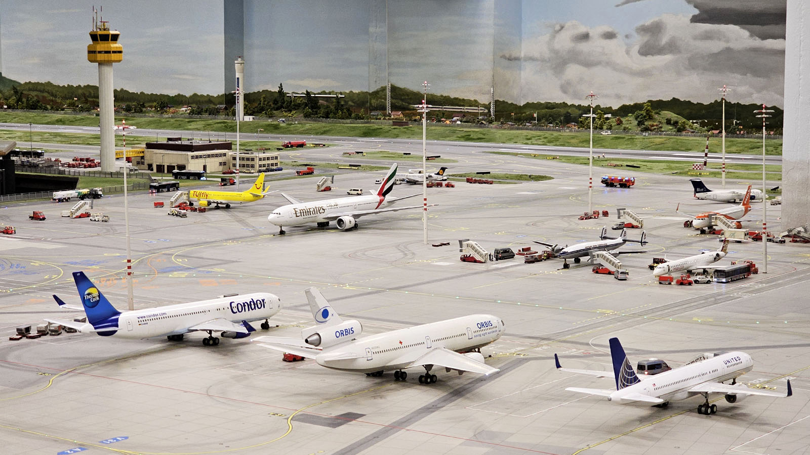 Planes at miniature airport