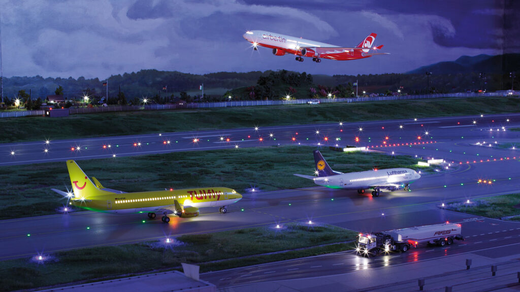 Take-off at the world's largest miniature airport