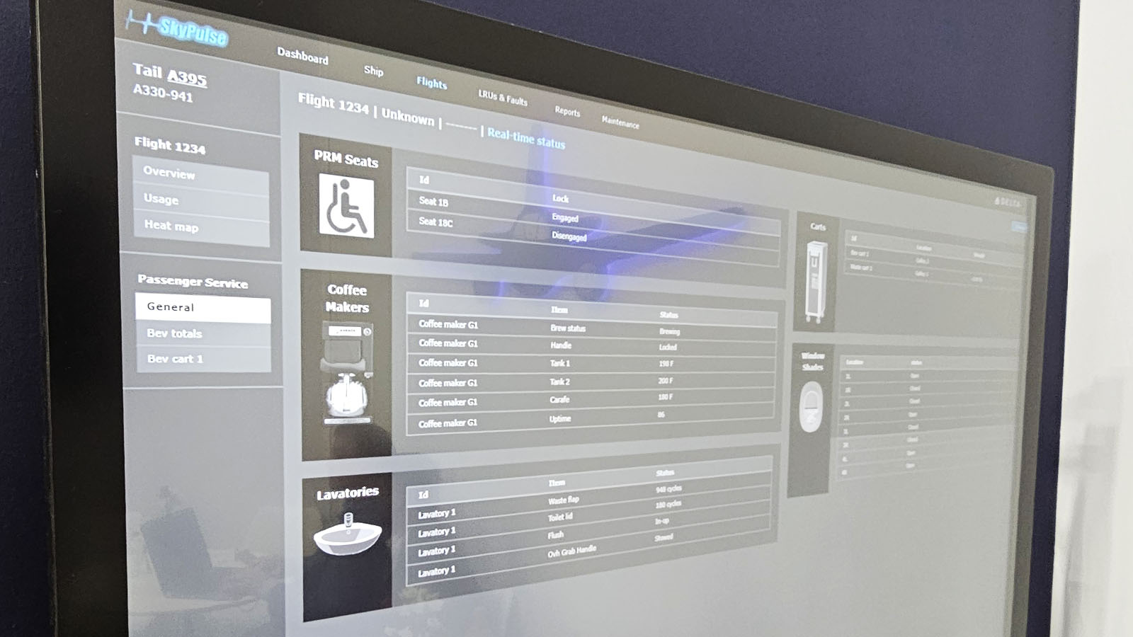 Devices on a connected aircraft