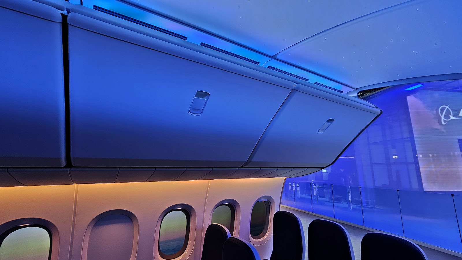 Storage bins on the Boeing 777X