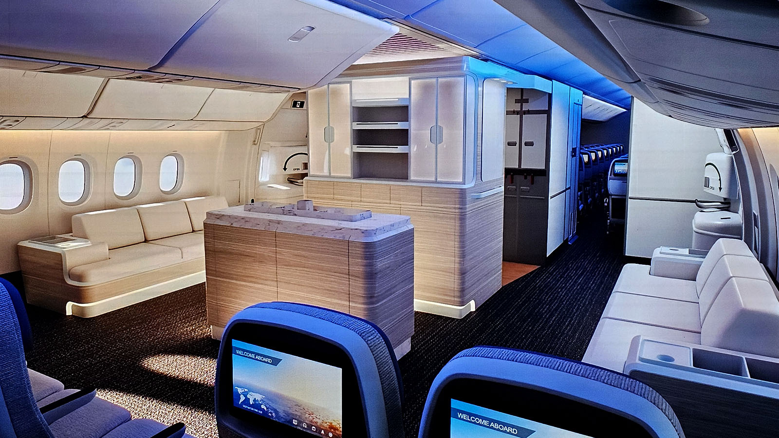 Economy lounge on the Boeing 777X