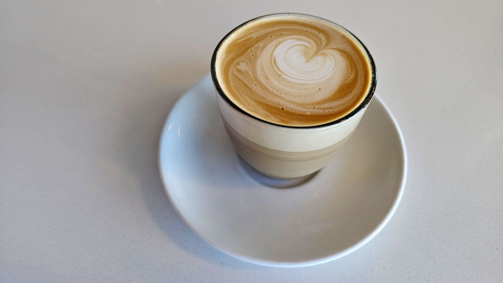 Coffee in the Qantas Domestic Business Lounge, Canberra