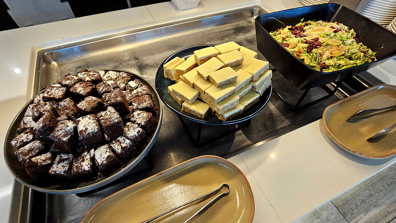 Brownies in the Qantas Domestic Business Lounge, Canberra