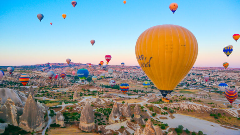 Cappadocia hot air balloons at sunrise