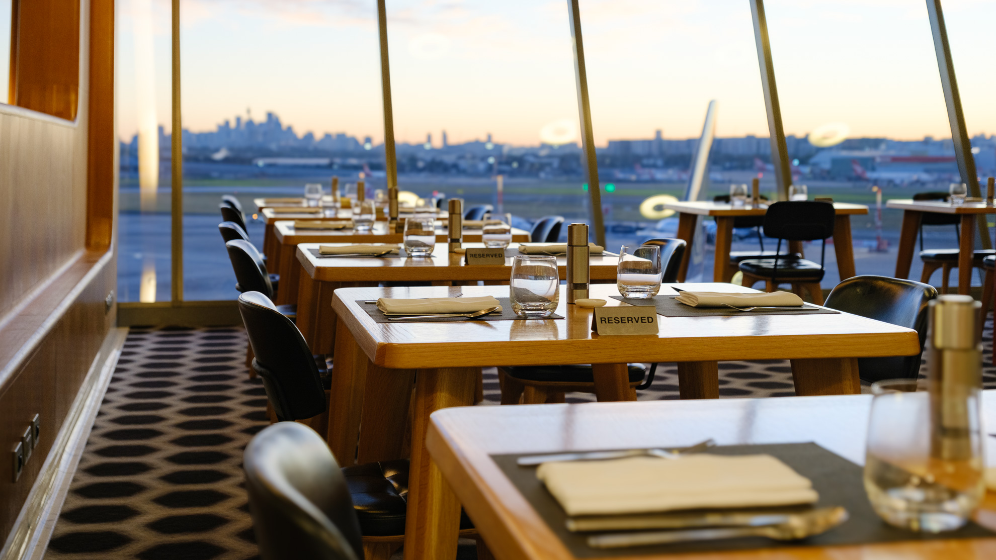 View from Qantas First Lounge at Sydney International Airport